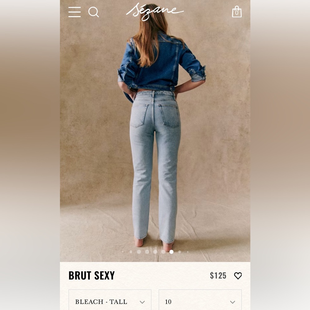 Sezane Light Blue Straight Leg Jeans
